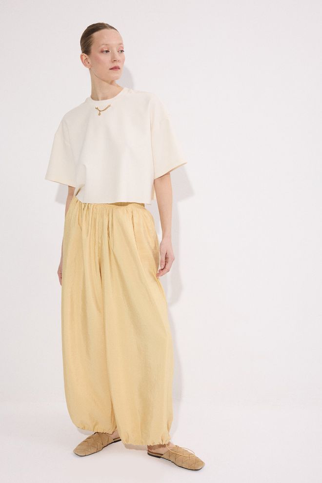 Touche Prive Yellow Harem/Genie Pants With Balloon Leg Wholesale Clothing Spring