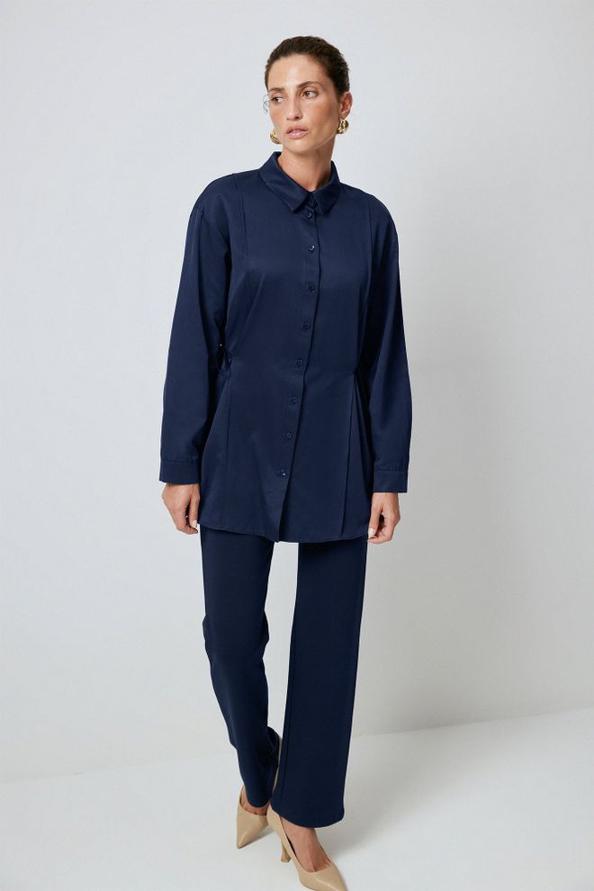 Touche Prive Μπλε Μαρέν Απλό Επίσημο Πουκάμισο Χονδρικό εμπόριο ενδυμάτων Απλό