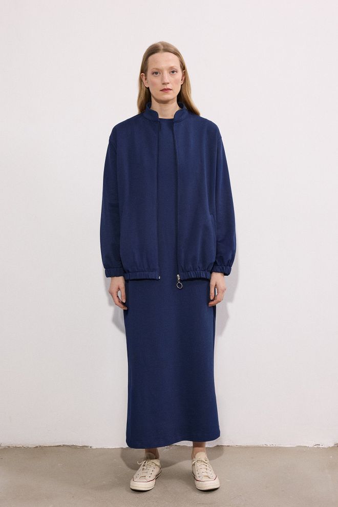 Touche Prive Conjunto Azul marinho Casual Modesto Roupas por atacado Modesto