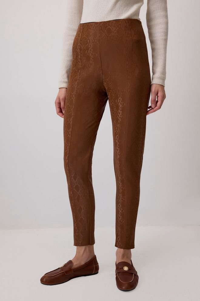 Touche Prive Brown Elegant Casual Leggings Wholesale Clothing Casual