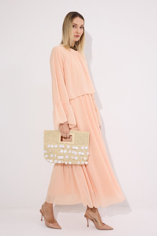 Touche Prive Beige A Line Modest Elegant Formal Dress Wholesale Clothing Casual