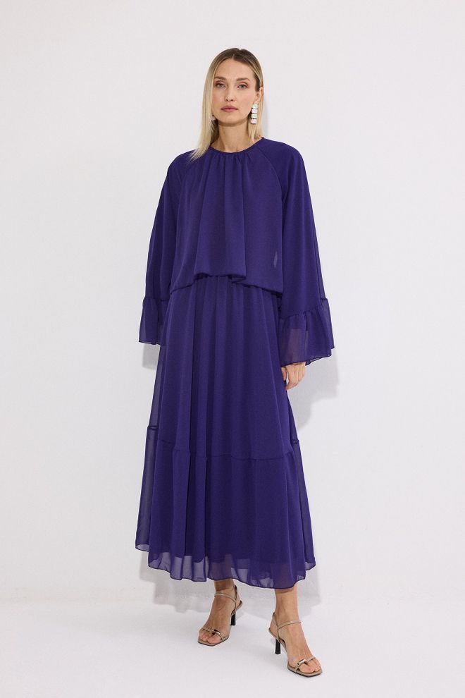 Touche Prive Purple Modest Elegant Formal A Line Maxi Dress Wholesale Clothing Spring