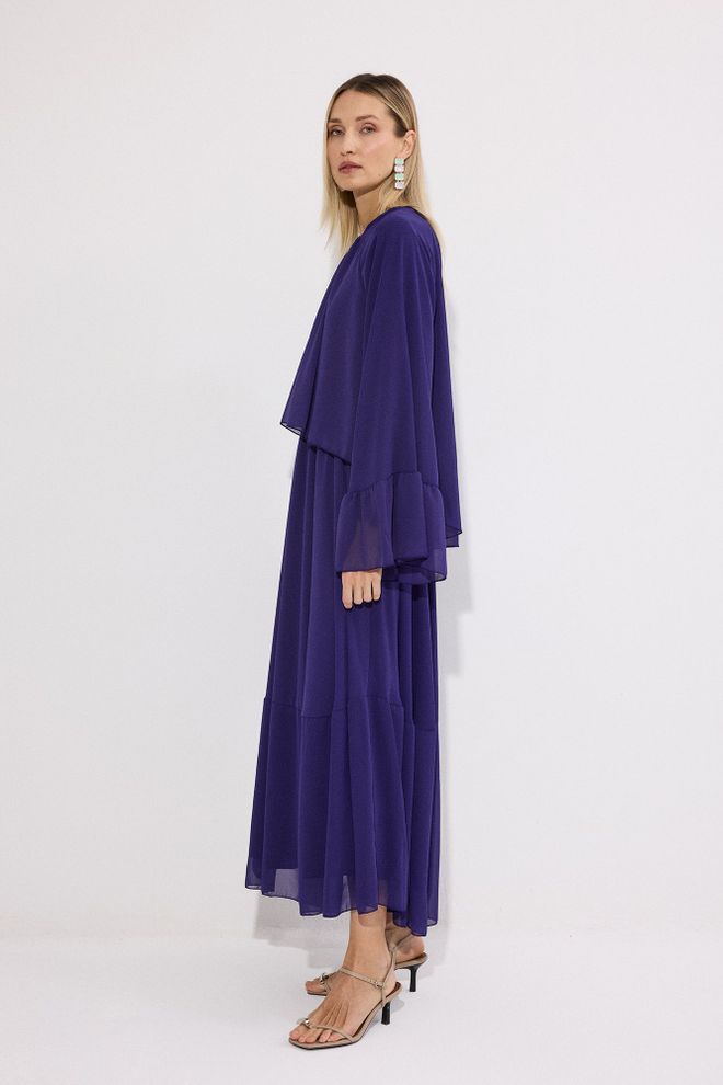 Touche Prive Purple Modest Elegant Formal A Line Maxi Dress Wholesale Clothing Formal