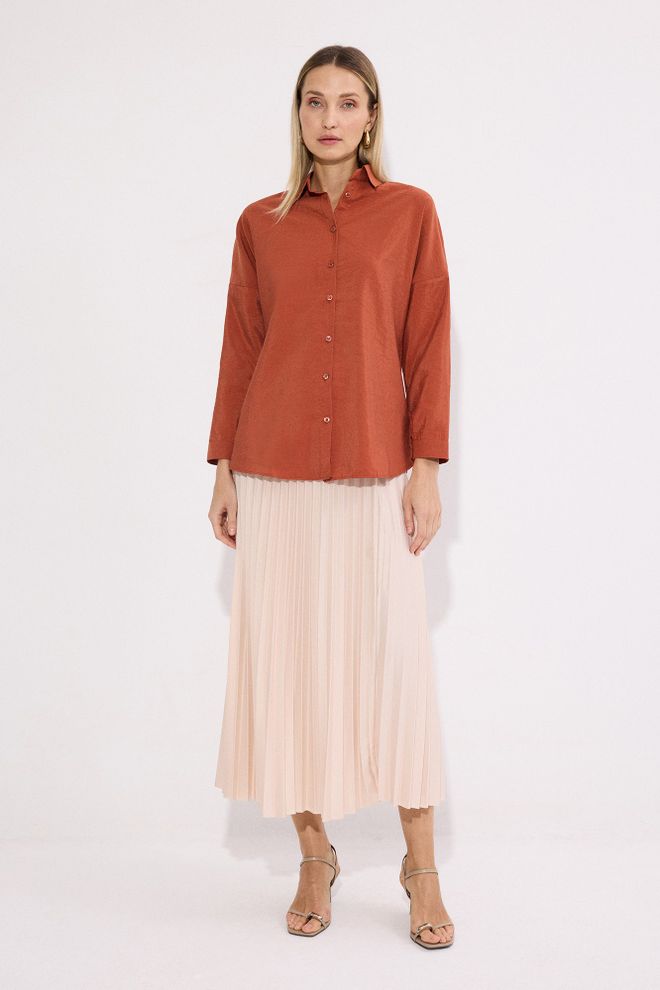 Touche Prive Коричневая Повседневная Формальная Элегантная Рубашка Оптовая продажа одежды Повседневный