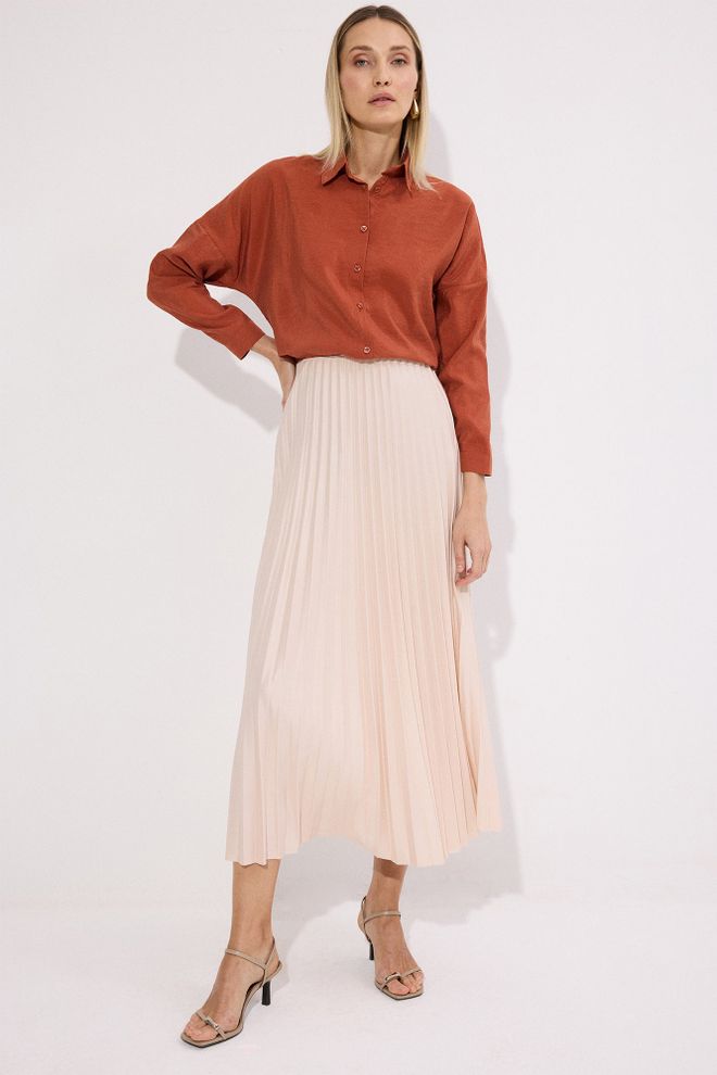 Touche Prive Brown Casual Formal Elegant Shirt Wholesale Clothing 1