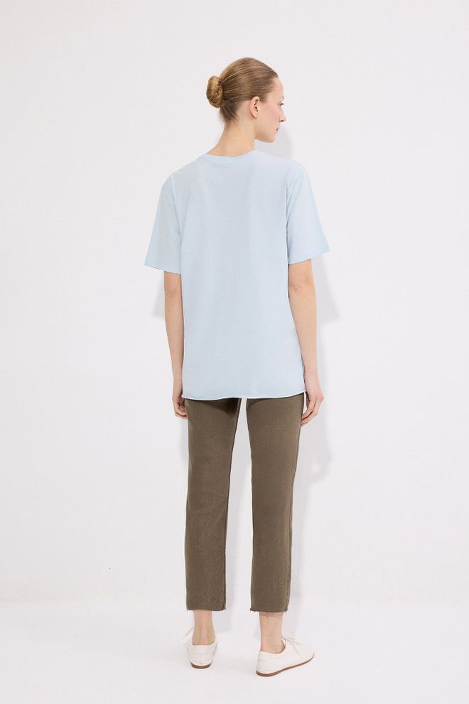 Touche Prive Blue Casual Elegant Preppy Shirt Wholesale Clothing Lounge