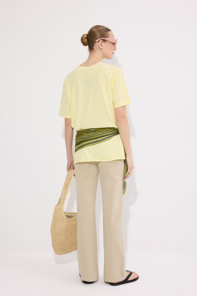 Touche Prive Yellow Casual Streetwear Shirt Wholesale Clothing Casual