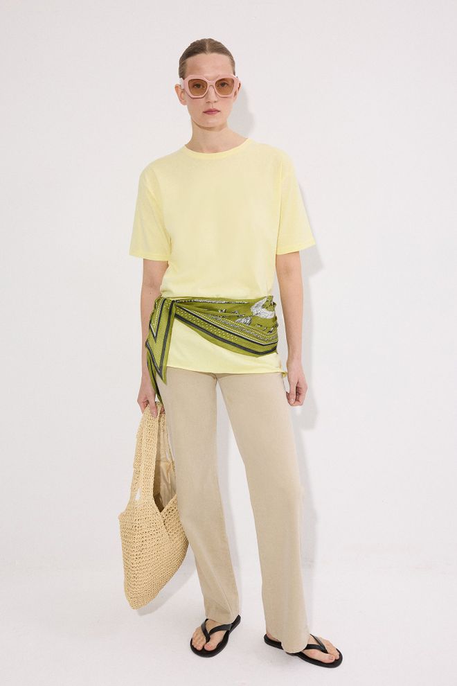 Touche Prive Yellow Casual Streetwear Shirt Wholesale Clothing 1