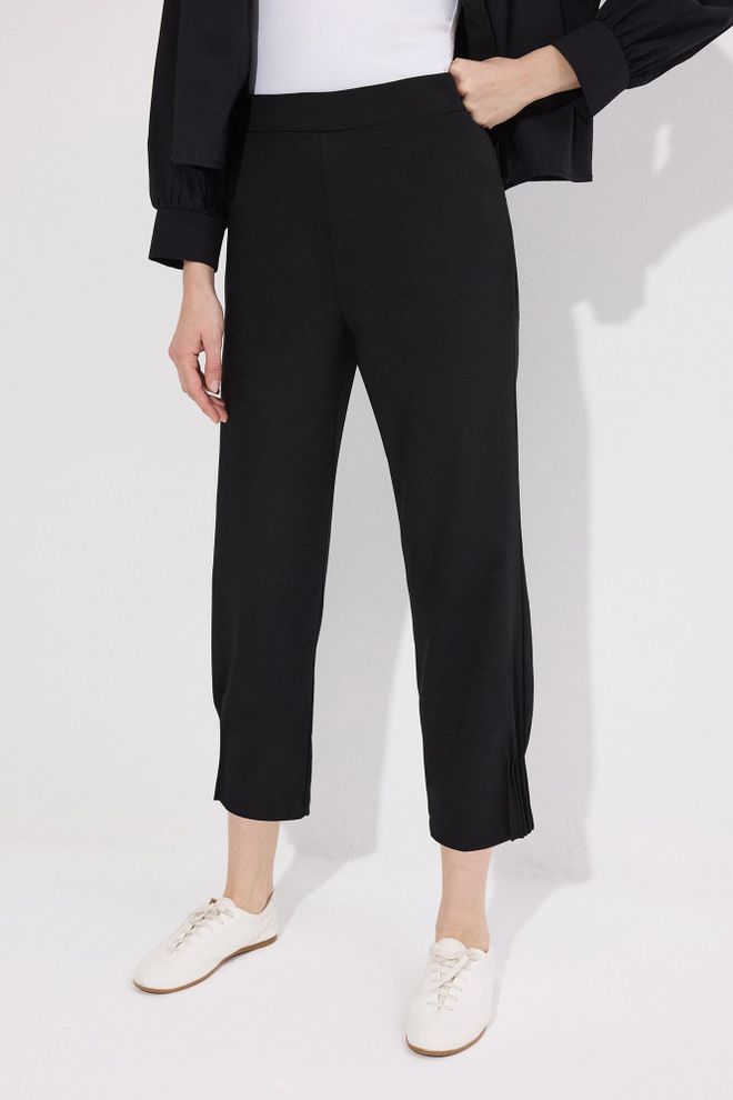 Touche Prive Μαύρο Στενό Cropped Παντελόνι Χονδρικό εμπόριο ενδυμάτων Casual
