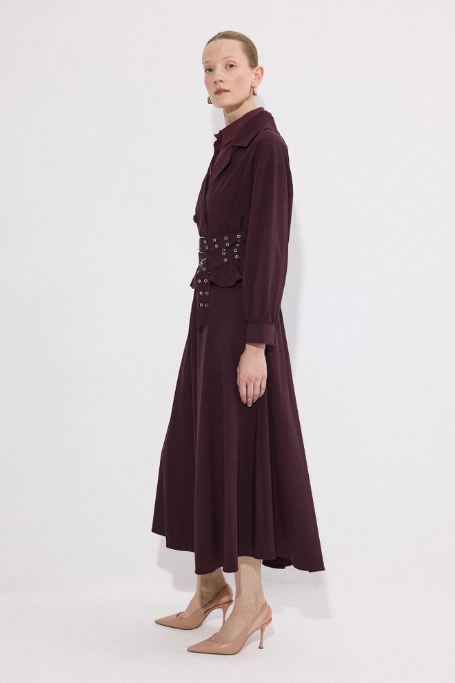 Touche Prive جل أنيق رسمي أرجواني داكن ملابس بالجملة كلاسيكي