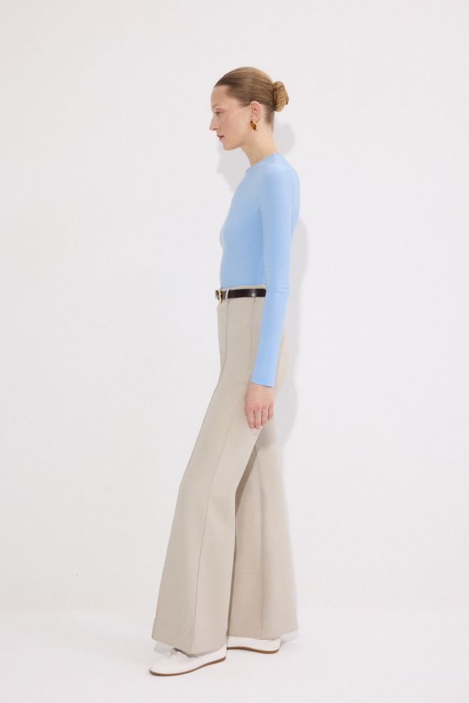 Touche Prive Blue Slim Fit Casual Elegant Formal Blouse Wholesale Clothing Casual