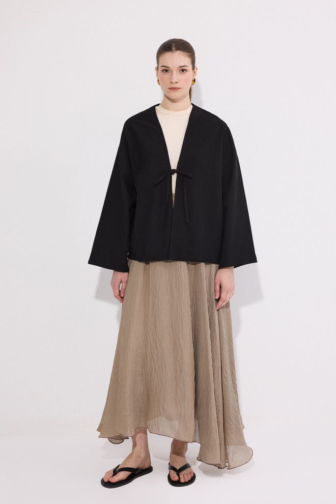 Touche Prive Black Kimono With Ethnic & Elegant Style Wholesale Clothing Lounge