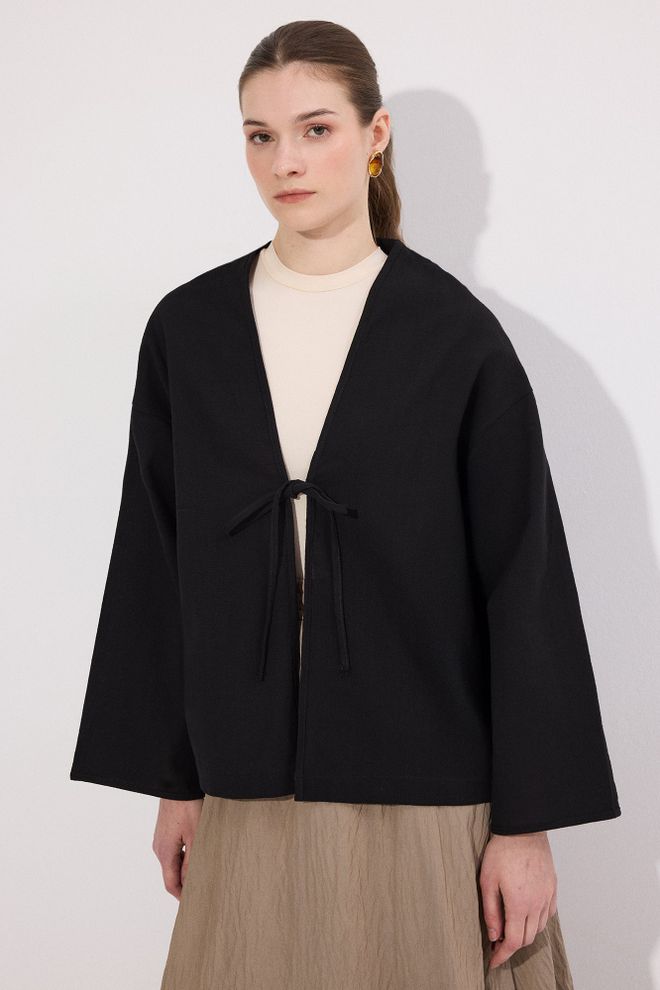 Touche Prive Black Kimono With Ethnic & Elegant Style Wholesale Clothing Spring