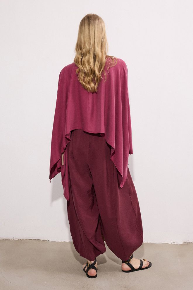 Touche Prive Claret Red Ethnic Boho Harem Pants Wholesale Clothing Spring