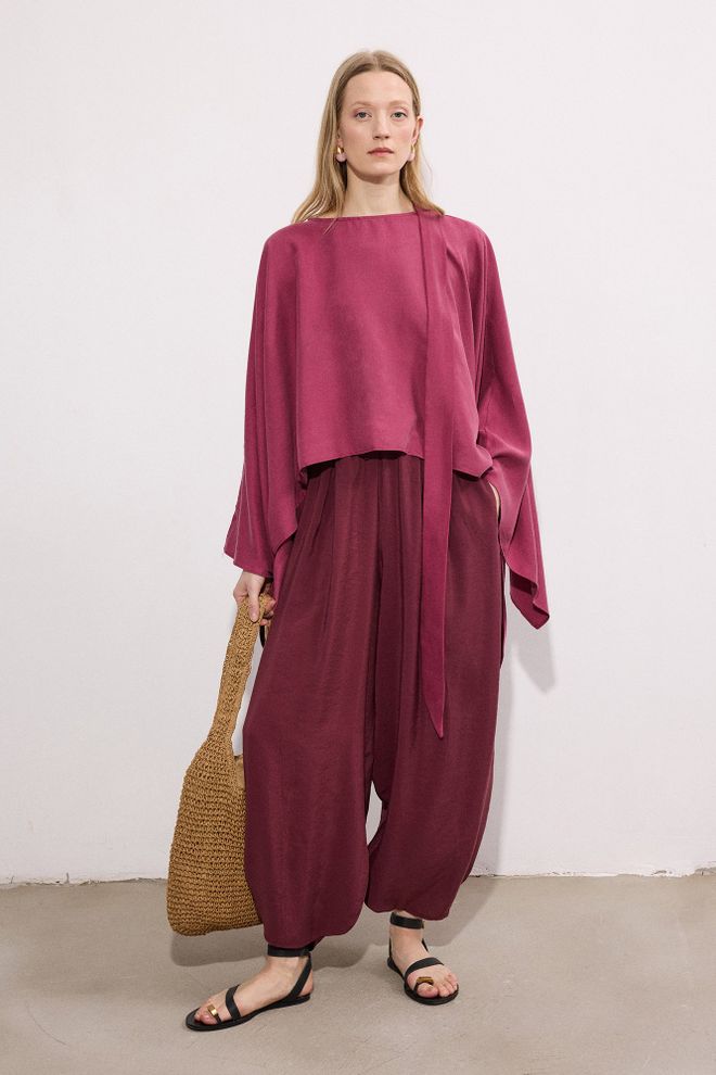 Touche Prive Claret Red Ethnic Boho Harem Pants Wholesale Clothing 1