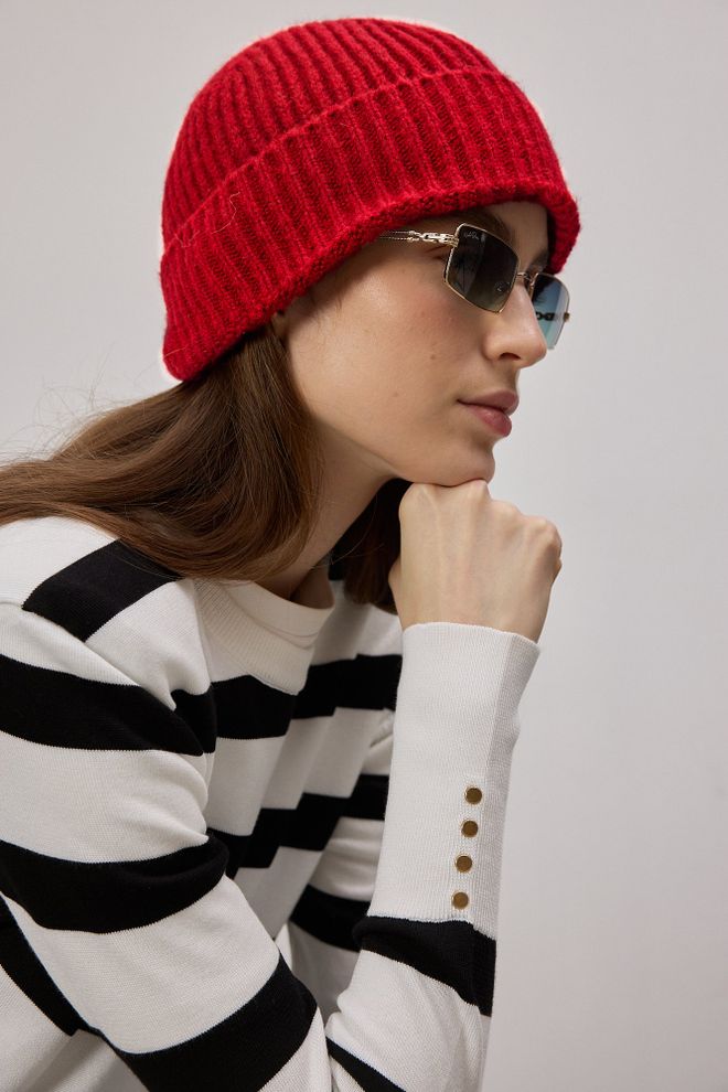 Touche Prive Црвени Берет Неформалан Улична Одећа Спортс Слатко Преппи Велепродаја одеће Неформалан