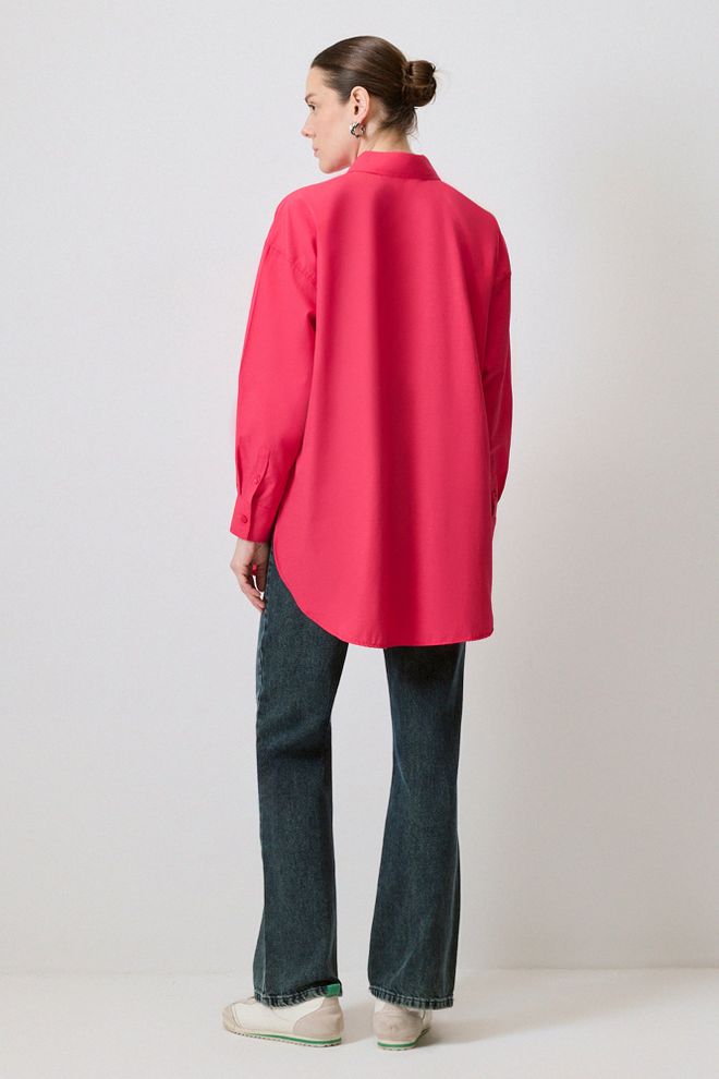 Touche Prive Fuchsia Casual Oversized Fit Shirt Wholesale Clothing Lounge