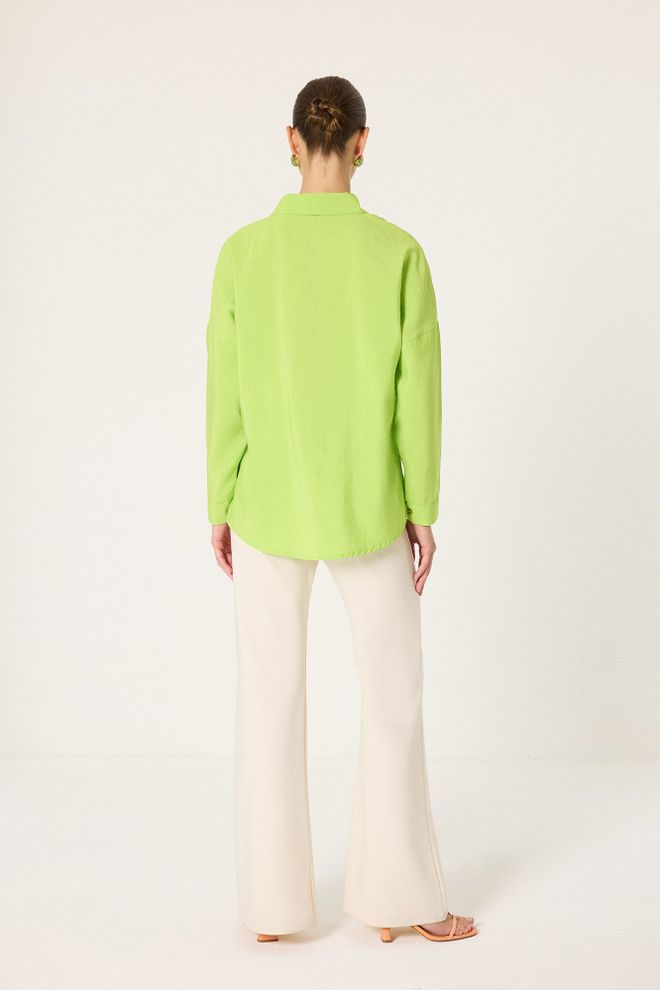 Touche Prive Зеленая Повседневная Формальная Элегантная Рубашка Оптовая продажа одежды Повседневный