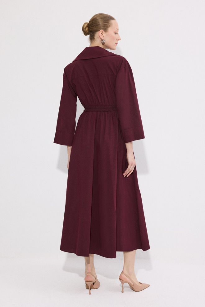 Touche Prive Bordo Rdeča Elegantna Ovitek Obleka Oblačila na debelo 1