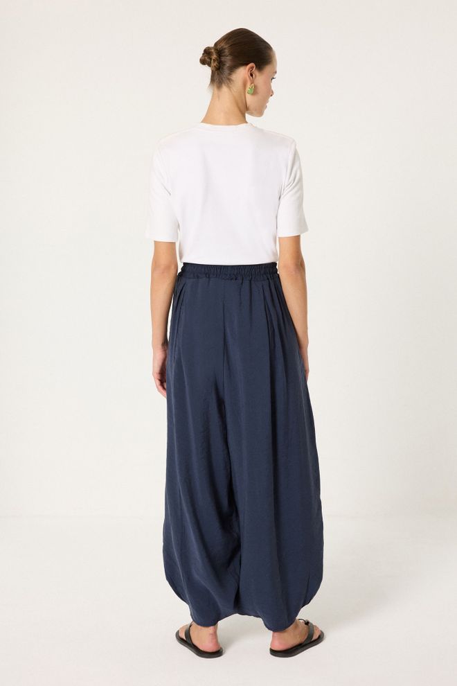 Touche Prive Navy Blue Casual Boho Harem Pants Wholesale Clothing Spring