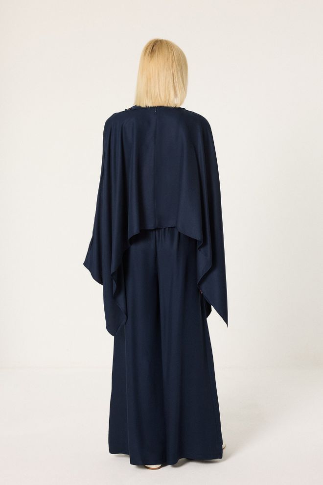 Touche Prive Елегантан Комплет Морнарско Плаве Боје Са Палацо Панталонама Велепродаја одеће Лоунге