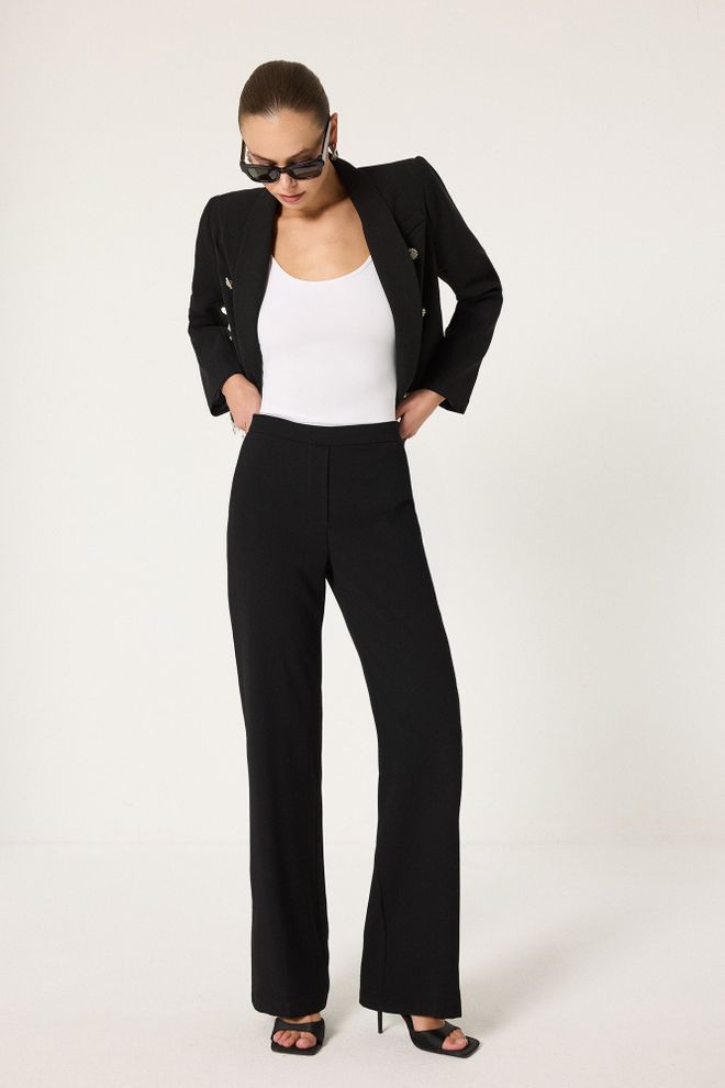 Touche Prive Black Elegant Formal Pants Wholesale Clothing Formal