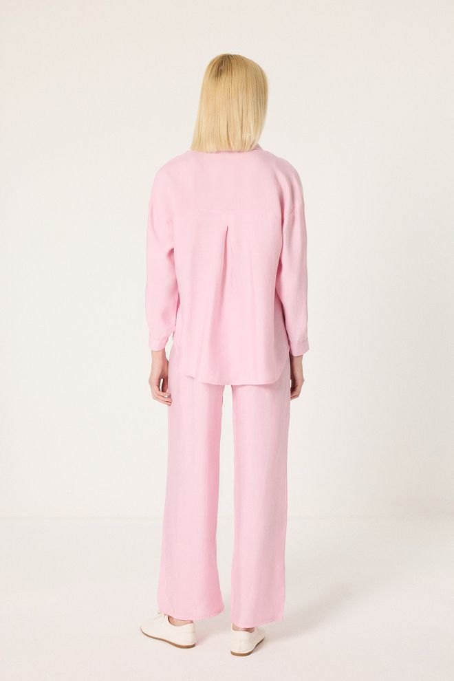 Touche Prive Розовый Поставил С Палаццо Широкого Кроя Оптовая продажа одежды Скромный