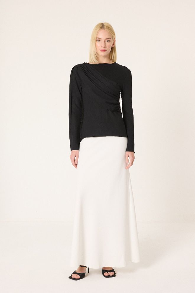 Touche Prive Black Elegant Vintage Blouse Wholesale Clothing Work