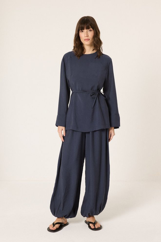 Touche Prive Conjunto Azul Marino Casual Modesto Elegante Ropa al por mayor Casual