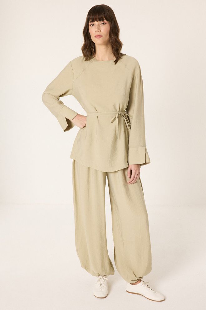 Touche Prive Beige Elegant Casual Set Wholesale Clothing Modest