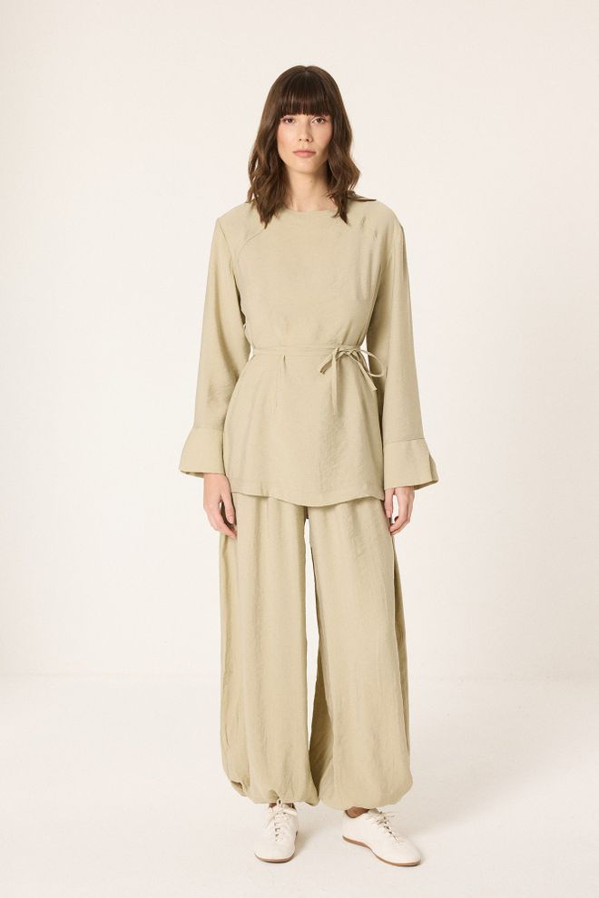 Touche Prive Conjunto Casual Elegante Beige Ropa al por mayor Casual