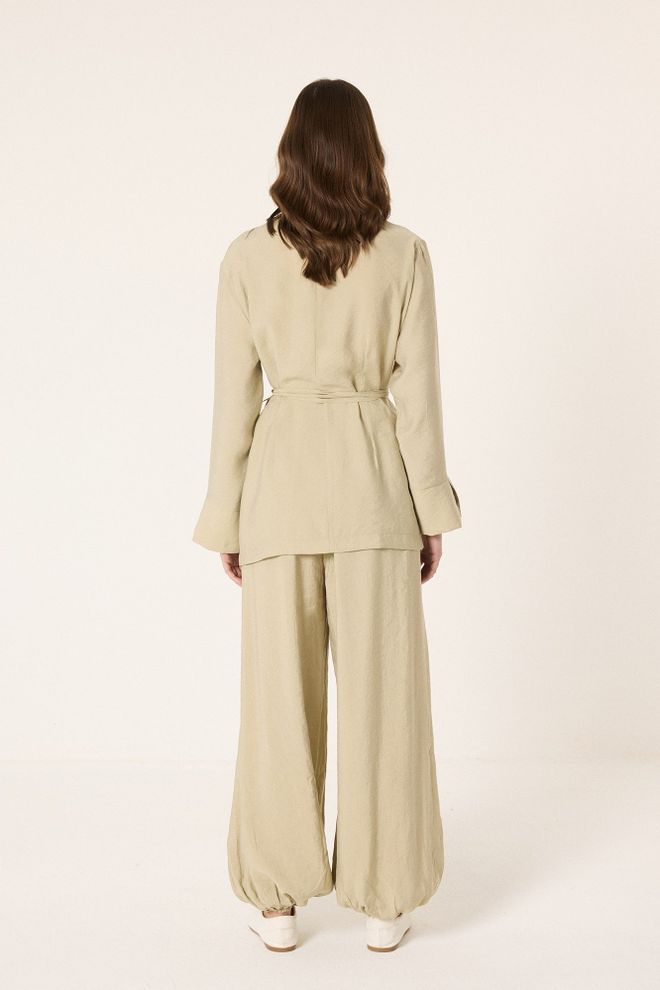 Touche Prive Conjunto Casual Elegante Beige Ropa al por mayor Primavera