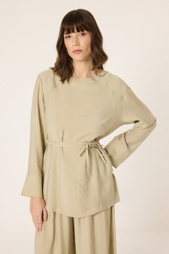 Touche Prive Conjunto Casual Elegante Beige Ropa al por mayor 1