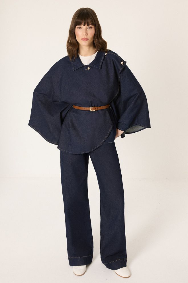 Touche Prive Marineblau Eleganter Lässiger Set Großhandelskleidung Lässig