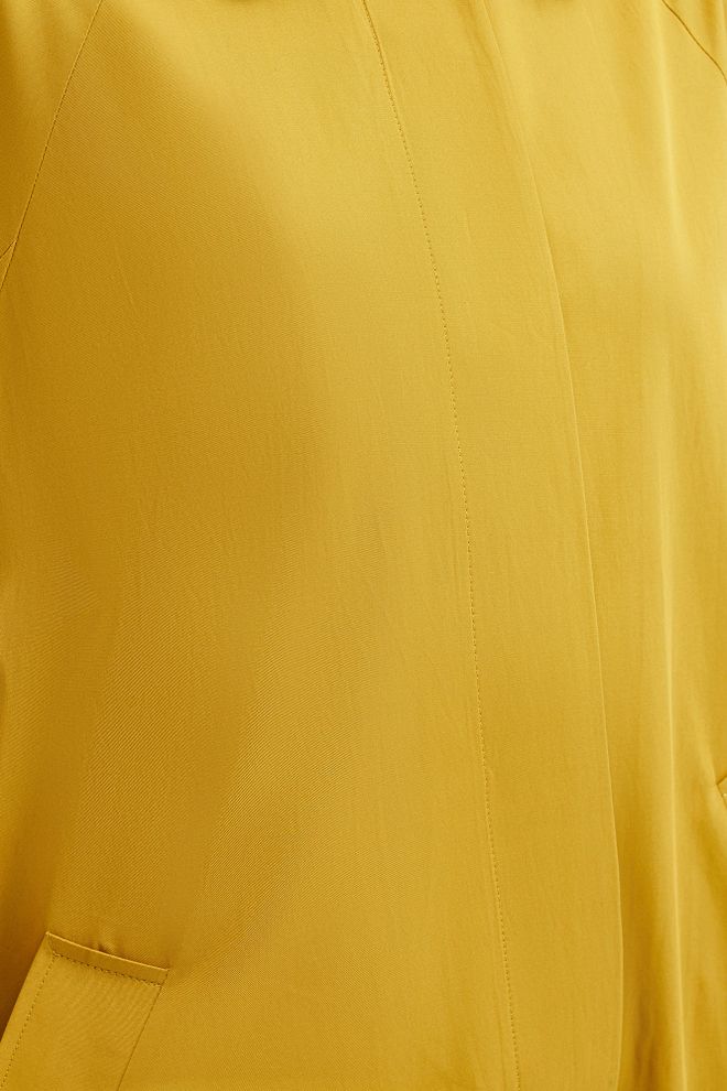 Touche Prive Жълт Елегантен Едноредов Тренчкот Дрехи на едро Пролет