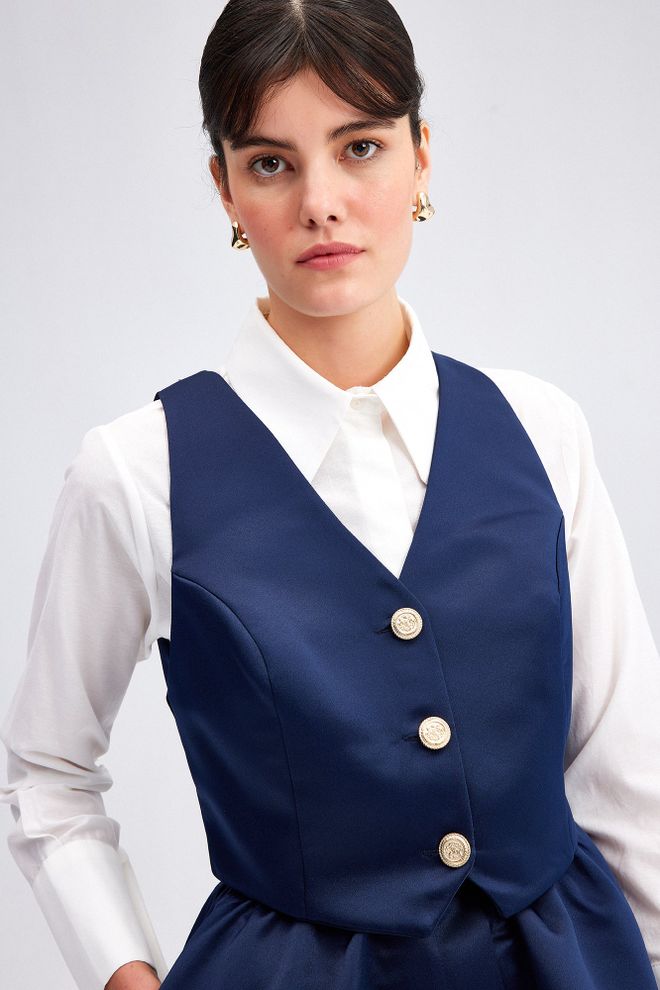 Touche Prive Set Marineblauw Formeel Elegant Groothandel Kleding Formeel