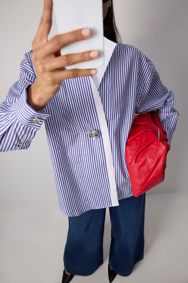 Touche Prive Prugasta Tunika S Metalnim Gumbima Veleprodaja odjeće 0