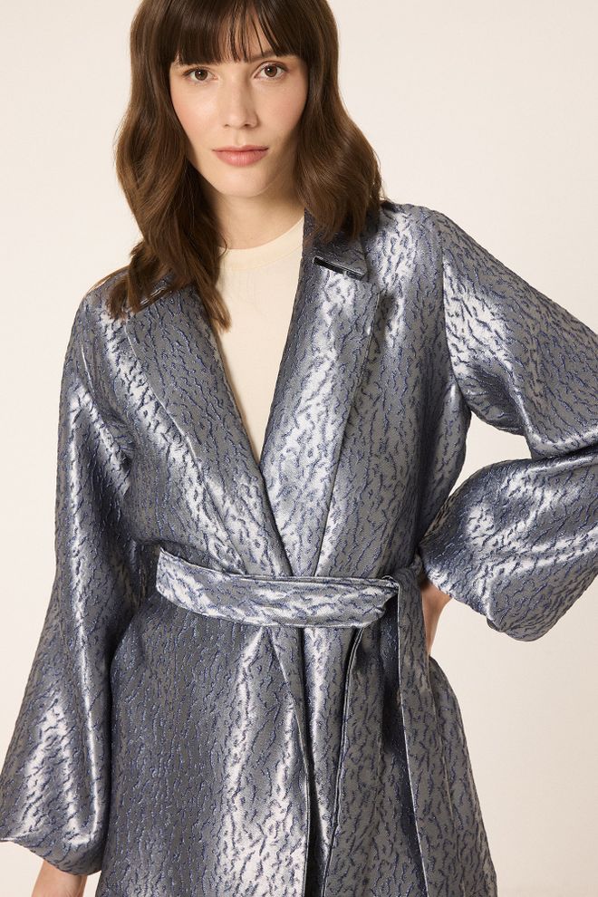 Touche Prive Giacca Argento Elegante Geometrica A Portafoglio Abbigliamento all'ingrosso Formale