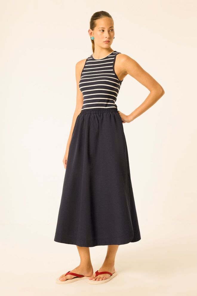 casual fit and flare dress Linen & this dress features long sleeves Fit And Flare Dress Casual
