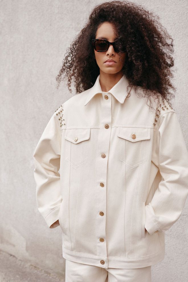 Touche Prive Traper Jakna Stonework Krem Veleprodaja odjeće Pamuk