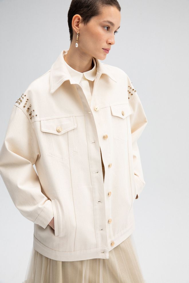 Touche Prive Traper Jakna Stonework Krem Veleprodaja odjeće 2