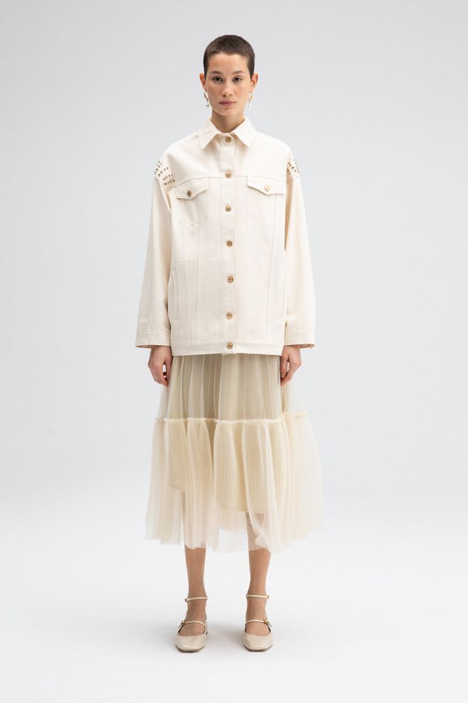 Touche Prive Traper Jakna Stonework Krem Veleprodaja odjeće Ljeto