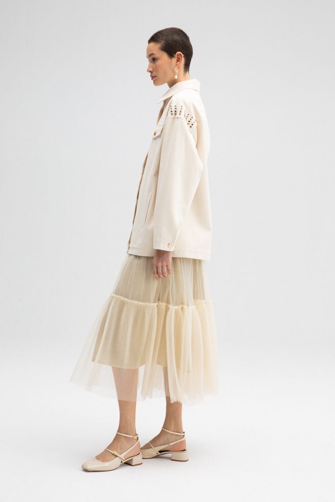 Touche Prive Traper Jakna Stonework Krem Veleprodaja odjeće Ležerni