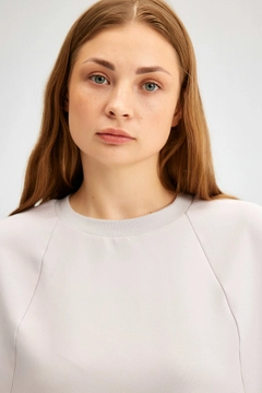 Un model de îmbrăcăminte angro poartă tou12167-pocket-crepe-tunic-grey, turcesc angro Tunică de Touche Prive