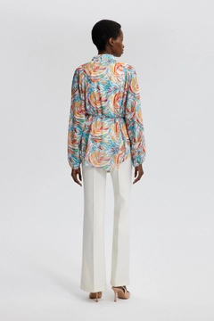 عارض ملابس بالجملة يرتدي tou12819-patterned-chiffon-kimono-mix-color، تركي بالجملة كيمونو من Touche Prive