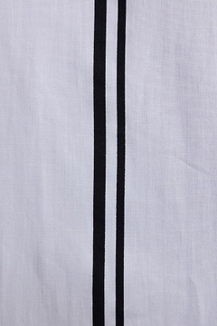 A wholesale clothing model wears tou12858-striped-oversize-shirt-black, Turkish wholesale Shirt of Touche Prive