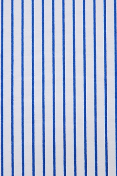 Ένα μοντέλο χονδρικής πώλησης ρούχων φοράει tou12964-striped-tunic-white, τούρκικο τουνίκ χονδρικής πώλησης από Touche Prive