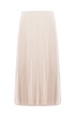 Een kledingmodel uit de groothandel draagt tou12859-pleated-skirt-beige, Turkse groothandel  van 