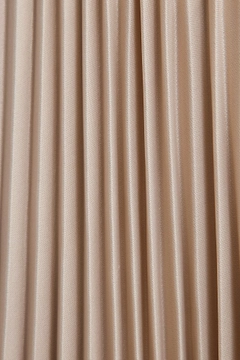 Модел на дрехи на едро носи tou12859-pleated-skirt-beige, турски едро Пола на Touche Prive