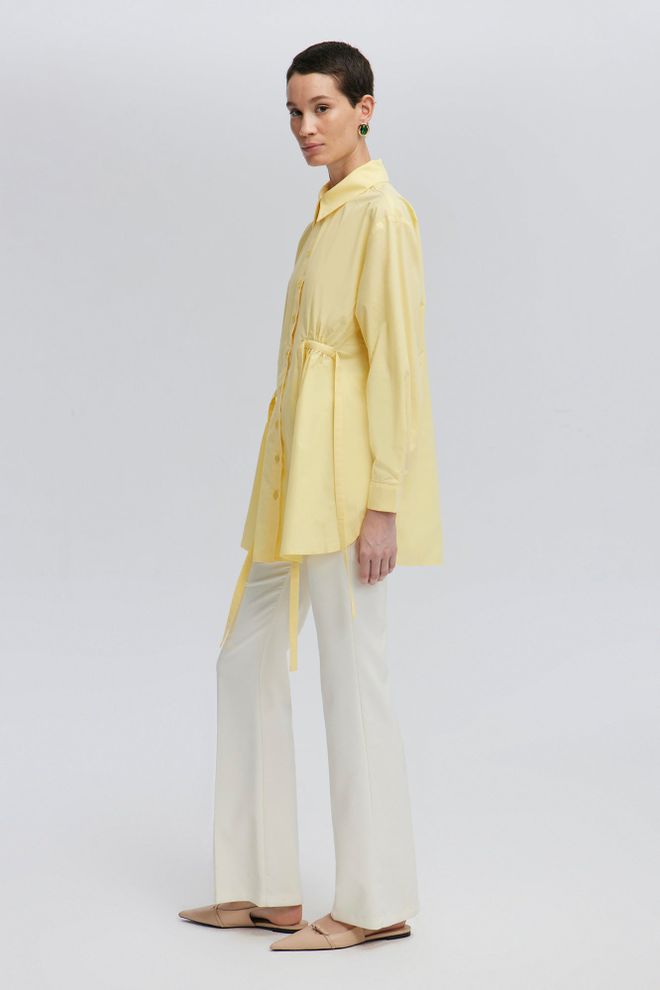 Ilia Striped Shirt Yellow Wholesale Clothing Polyester